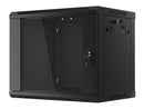 Lanberg 19'' wall-mounted installation cabinet 9U 600x450mm black (glass door)-9