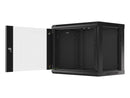 Lanberg 19'' wall-mounted installation cabinet 9U 600x450mm black (glass door)-10