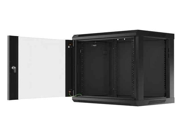 Lanberg | Rack cabinet 19" wall-mount 9U/600x450 (flat pack) | WF01-6409-10B | Black
