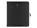 Lanberg 19'' wall-mounted installation cabinet 9U 600x450mm black (glass door)-11