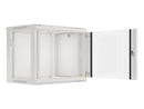 Lanberg wall-mounted installation rack cabinet 19'' 9U 600x450mm gray (glass door)-2