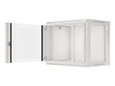 Lanberg wall-mounted installation rack cabinet 19'' 9U 600x450mm gray (glass door)-7