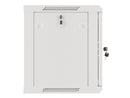 Lanberg wall-mounted installation rack cabinet 19'' 9U 600x450mm gray (glass door)-8