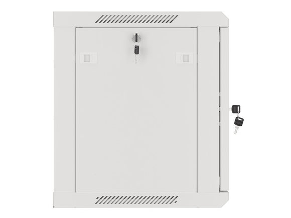 Lanberg wall-mounted installation rack cabinet 19'' 9U 600x450mm gray (glass door)