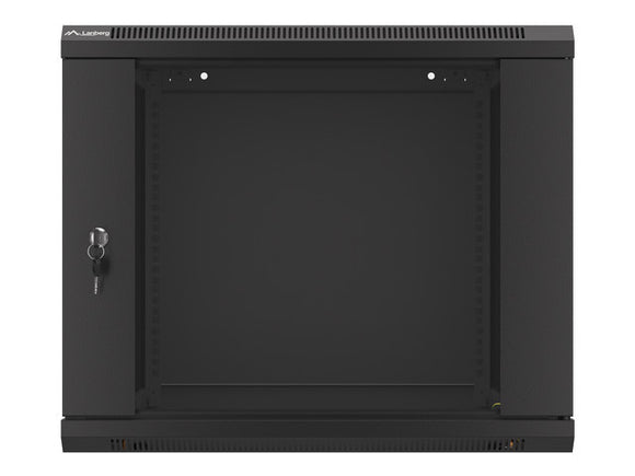 Baie d'installation murale Lanberg 19'' 9U 600x600mm noire (porte vitrée)