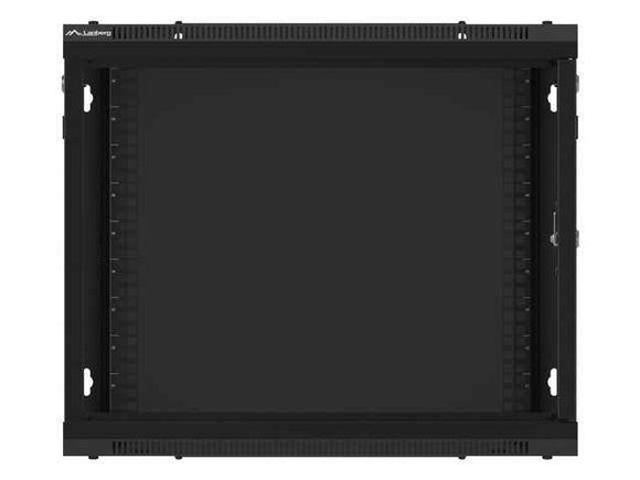 Baie d'installation murale Lanberg 19'' 9U 600x600mm noire (porte vitrée)