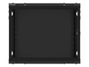 Baie d'installation murale Lanberg 19'' 9U 600x600mm noire (porte vitrée)