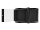 Baie d'installation murale Lanberg 19'' 9U 600x600mm noire (porte vitrée)