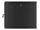 Baie d'installation murale Lanberg 19'' 9U 600x600mm noire (porte vitrée)