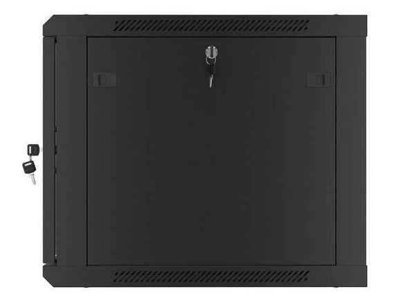 Baie d'installation murale Lanberg 19'' 9U 600x600mm noire (porte vitrée)