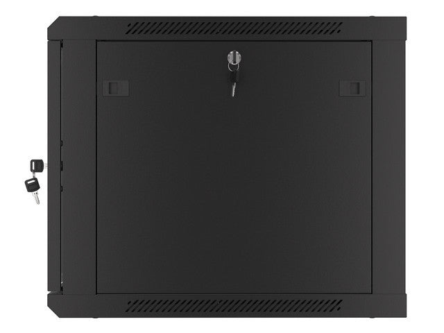 Baie d'installation murale Lanberg 19'' 9U 600x600mm noire (porte vitrée)