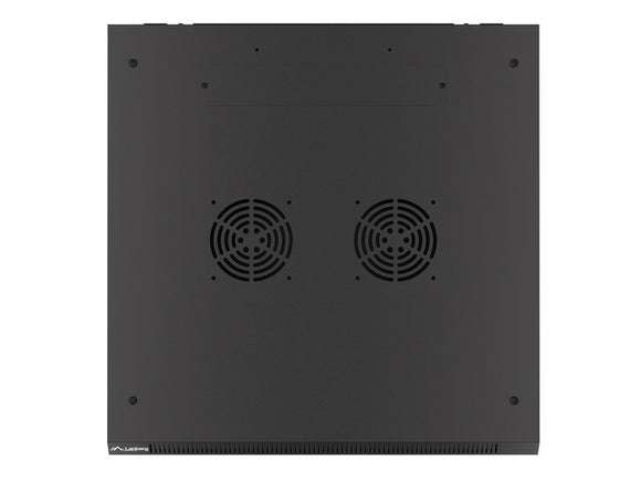 Baie d'installation murale Lanberg 19'' 9U 600x600mm noire (porte vitrée)