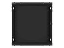Lanberg wall-mounted installation rack cabinet 19'' 12U 600x450mm black (glass door)