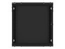 Lanberg wall-mounted installation rack cabinet 19'' 12U 600x450mm black (glass door)