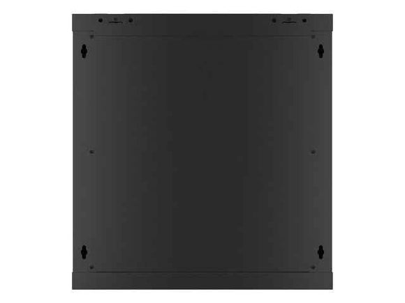 Lanberg wall-mounted installation rack cabinet 19'' 12U 600x450mm black (glass door)