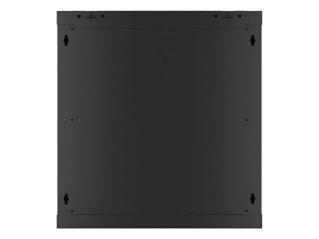 Lanberg wall-mounted installation rack cabinet 19'' 12U 600x450mm black (glass door)