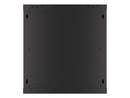 Lanberg wall-mounted installation rack cabinet 19'' 12U 600x450mm black (glass door)