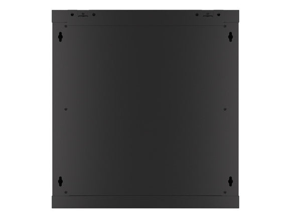 Lanberg wall-mounted installation rack cabinet 19'' 12U 600x450mm black (glass door)
