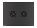 Lanberg wall-mounted installation rack cabinet 19'' 12U 600x450mm black (glass door)