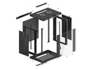 Lanberg wall-mounted installation rack cabinet 19'' 12U 600x450mm black (glass door)