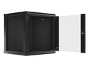 Lanberg wall-mounted installation rack cabinet 19'' 12U 600x600mm black (glass door)-4