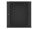 Lanberg wall-mounted installation rack cabinet 19'' 12U 600x600mm black (glass door)-2