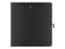 Lanberg wall-mounted installation rack cabinet 19'' 12U 600x600mm black (glass door)-8