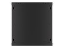 Lanberg wall-mounted installation rack cabinet 19'' 12U 600x600mm black (glass door)-11