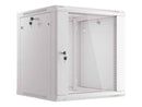 Lanberg wall-mounted installation rack cabinet 19'' 12U 600x600mm gray (glass door)