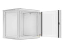 Lanberg wall-mounted installation rack cabinet 19'' 12U 600x600mm gray (glass door)