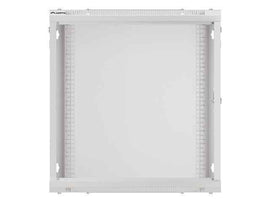 Lanberg wall-mounted installation rack cabinet 19'' 12U 600x600mm gray (glass door)