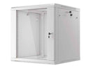 Lanberg wall-mounted installation rack cabinet 19'' 12U 600x600mm gray (glass door)