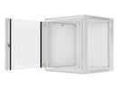 Lanberg wall-mounted installation rack cabinet 19'' 12U 600x600mm gray (glass door)
