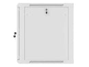 Lanberg wall-mounted installation rack cabinet 19'' 12U 600x600mm gray (glass door)
