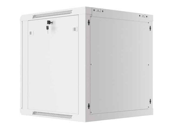 Lanberg wall-mounted installation rack cabinet 19'' 12U 600x600mm gray (glass door)