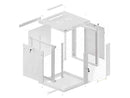 Lanberg wall-mounted installation rack cabinet 19'' 12U 600x600mm gray (glass door)