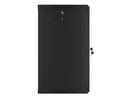 Lanberg wall-mounted installation rack cabinet 19'' 15U 600x450mm black (glass door)