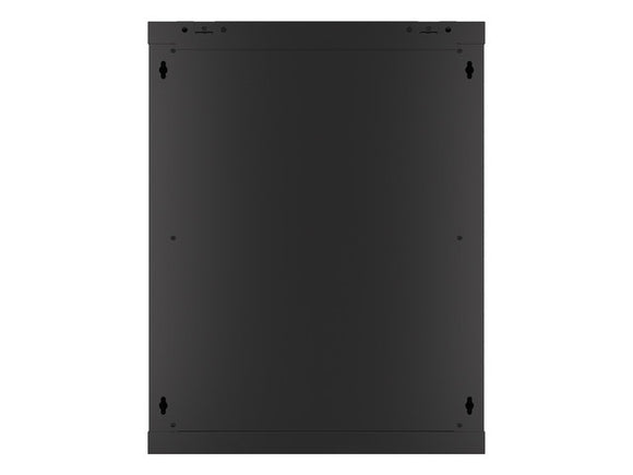 Lanberg wall-mounted installation rack cabinet 19'' 15U 600x450mm black (glass door)