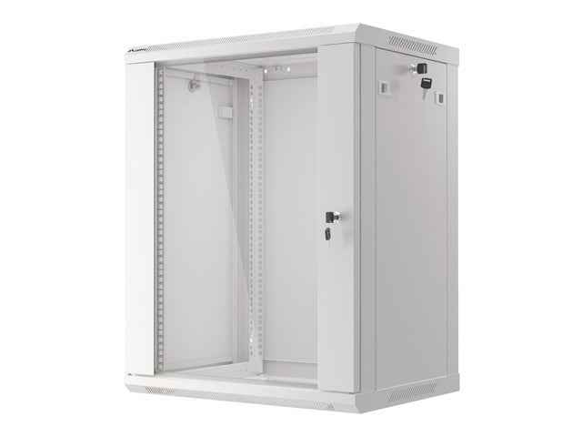 Armoire rack Lanberg WF01-6415-10S 15U, montage mural, gris