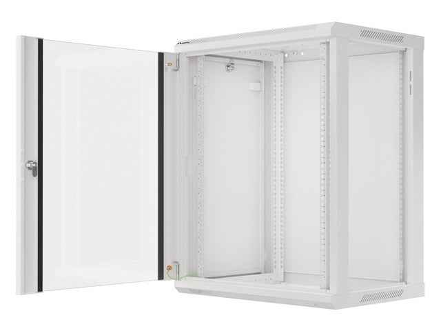 Armoire rack Lanberg WF01-6415-10S 15U, montage mural, gris