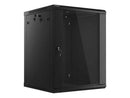 Lanberg wall-mounted installation rack cabinet 19'' 15U 600x600mm black (glass door)
