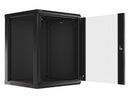 Baie d'installation murale lanberg 19'' 15u 600x600mm noire porte vitrée