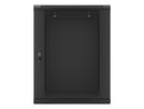 Baie d'installation murale lanberg 19'' 15u 600x600mm noire porte vitrée