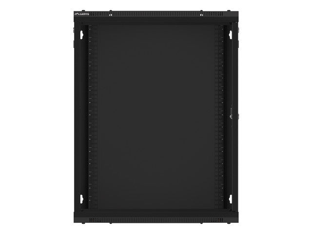 Baie d'installation murale lanberg 19'' 15u 600x600mm noire porte vitrée