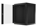 Baie d'installation murale Lanberg 19'' 15U 600x600mm noire (porte vitrée)