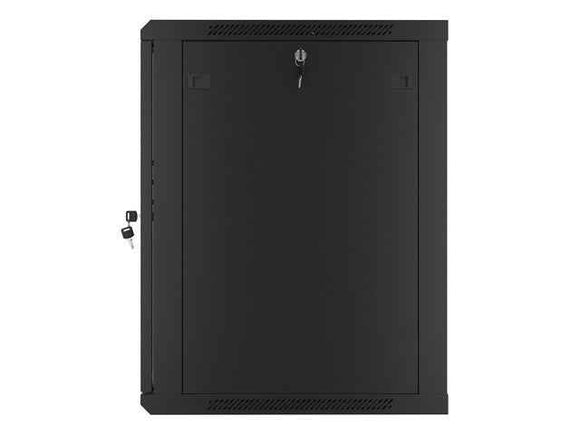 Lanberg wall-mounted installation rack cabinet 19'' 15U 600x600mm black (glass door)