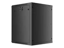 Lanberg wall-mounted installation rack cabinet 19'' 15U 600x600mm black (glass door)