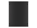 Baie d'installation murale lanberg 19'' 15u 600x600mm noire porte vitrée