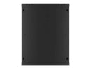 Lanberg wall-mounted installation rack cabinet 19'' 15U 600x600mm black (glass door)