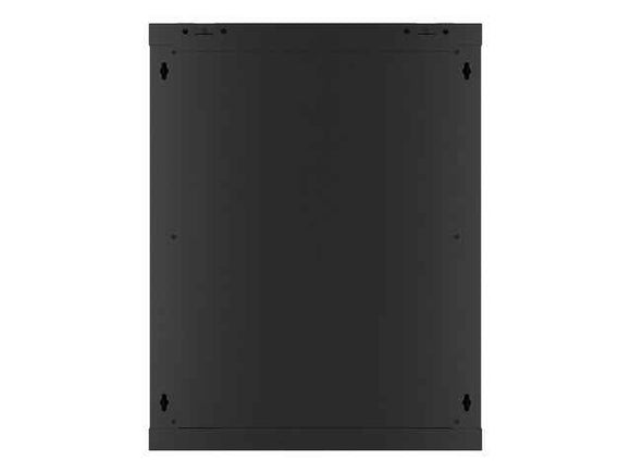 Lanberg wall-mounted installation rack cabinet 19'' 15U 600x600mm black (glass door)